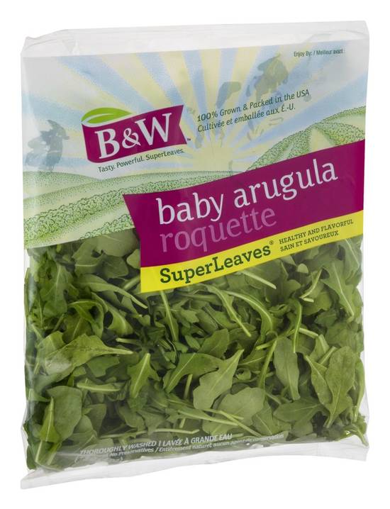 Order B & W · SuperLeaves Baby Arugula Roquette (4 oz) food online from Shaw's store, Concord on bringmethat.com