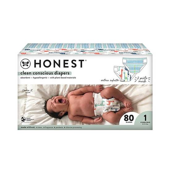 Order Honest® Tribal Pattern Size 1 80-Count Disposable Diapers in White food online from Buybuy Baby store, Dayton on bringmethat.com