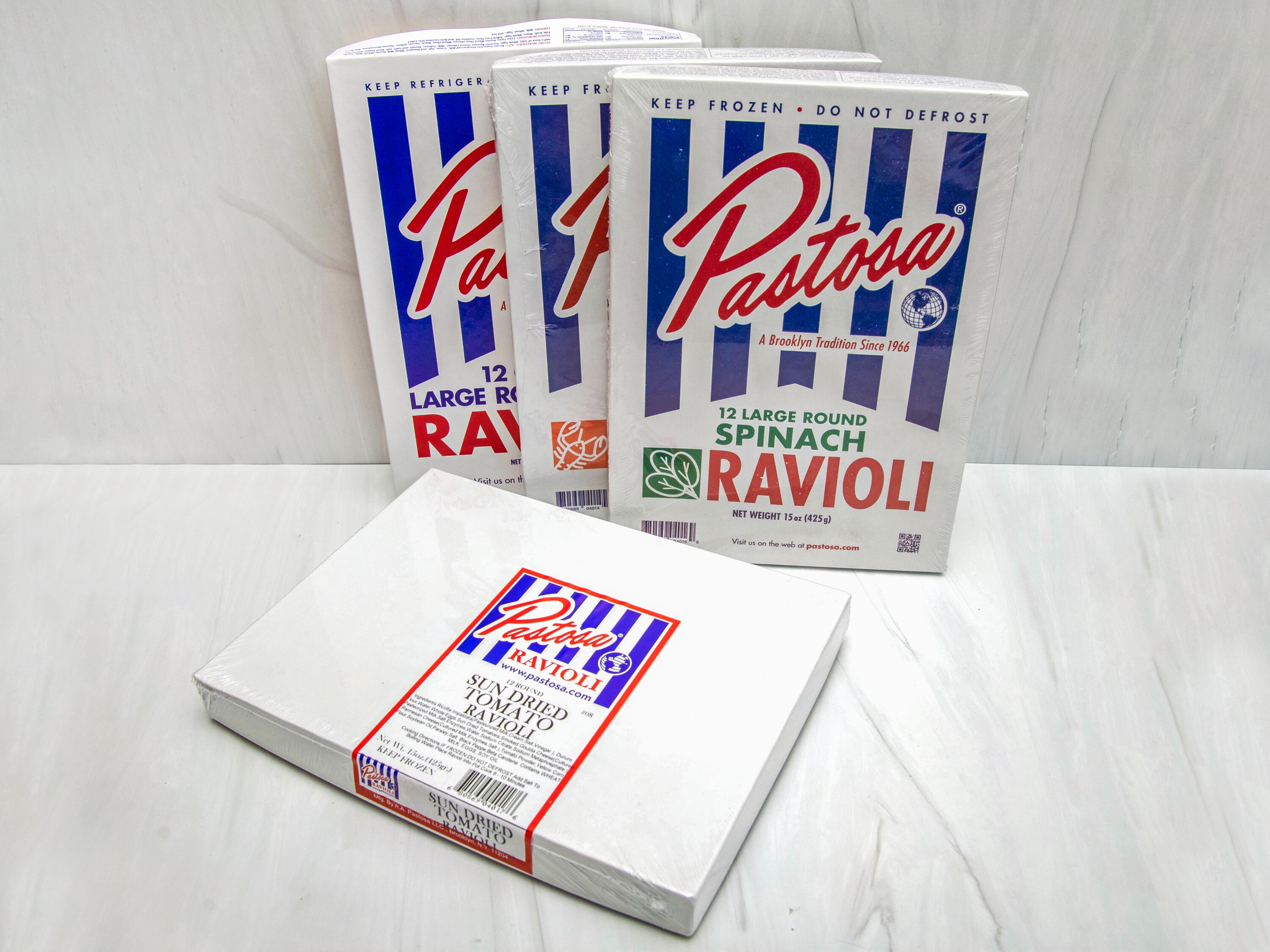 Order Large Round Cheese Ravioli Box  food online from Pastosa Ravioli store, Florham Park on bringmethat.com