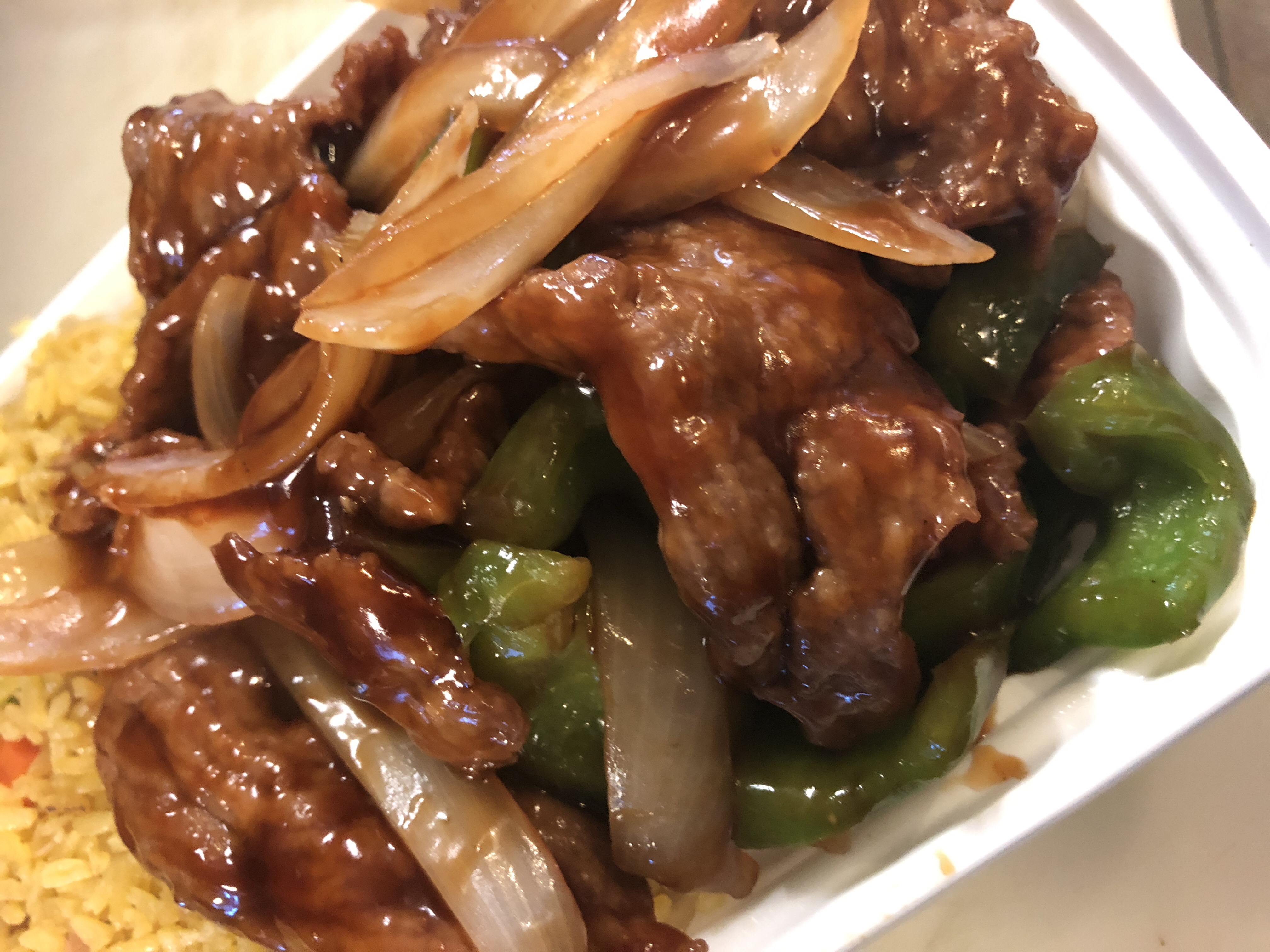 Order 18. Beef Pepper Steak with Onion Combination food online from China Joy Restaurant store, Jacksonville on bringmethat.com