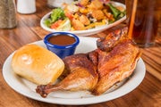 Order Chicken with Premium Side Lunch food online from Spring Creek Barbeque store, Houston on bringmethat.com