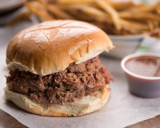 Order Chopped Brisket Sandwich food online from Mckenzie's Barbeque store, Conroe on bringmethat.com
