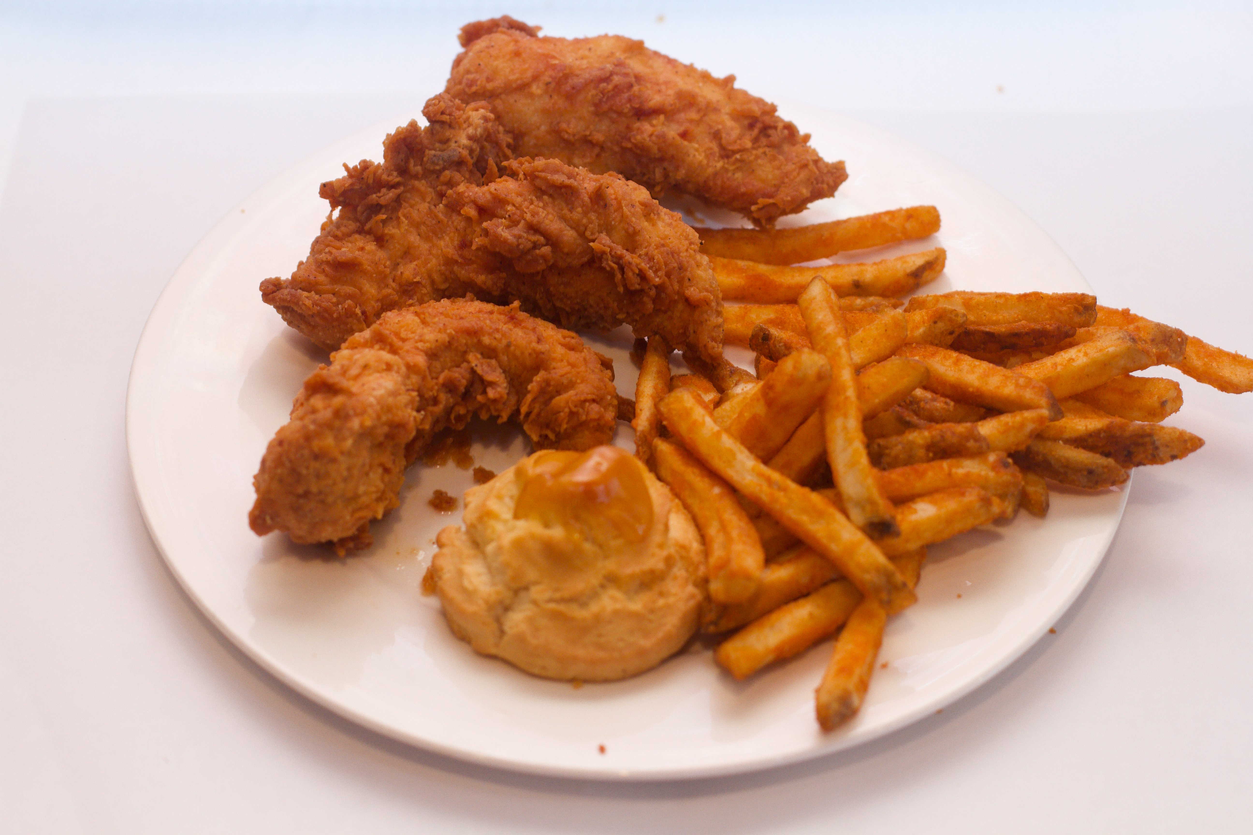 Order 3 Piece Tenders, fries, biscuit food online from I Heart Pizza Ny store, New York on bringmethat.com