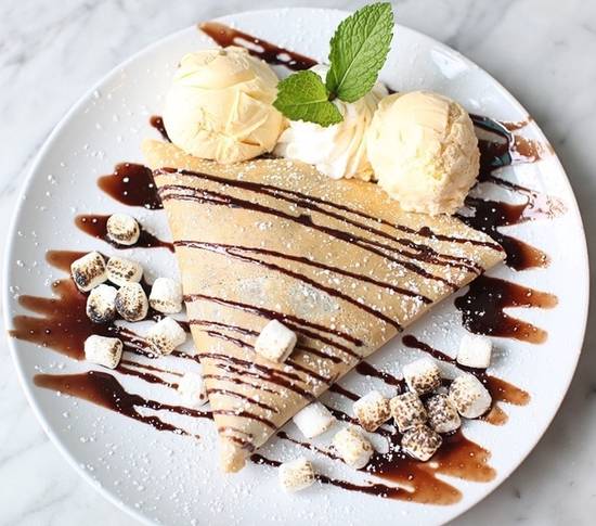 Order S'mores Crêpe food online from Sweet Lou's store, Friendswood on bringmethat.com