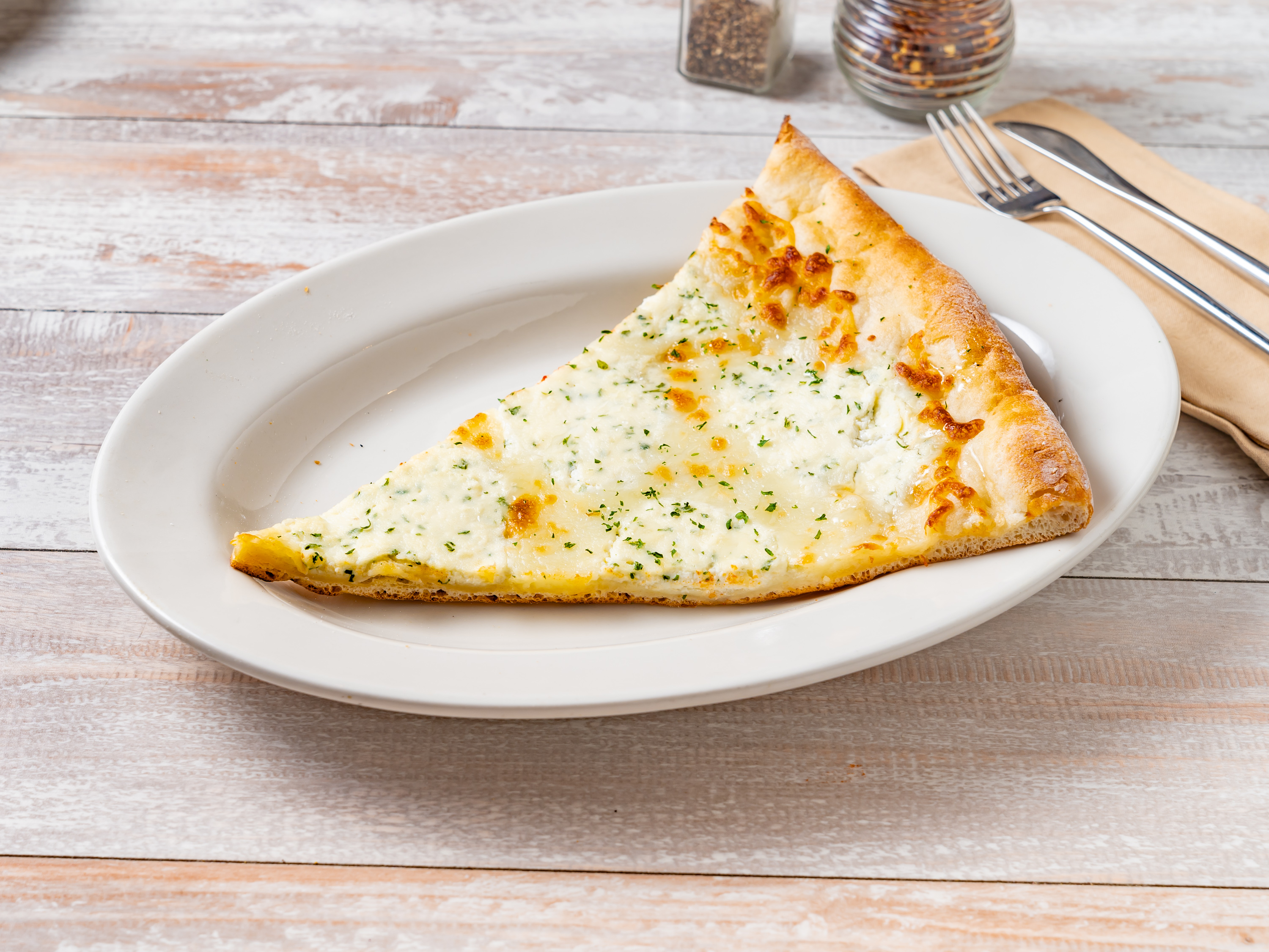 Order White Pizza Pie food online from Cousins Pizzeria store, Bronx on bringmethat.com