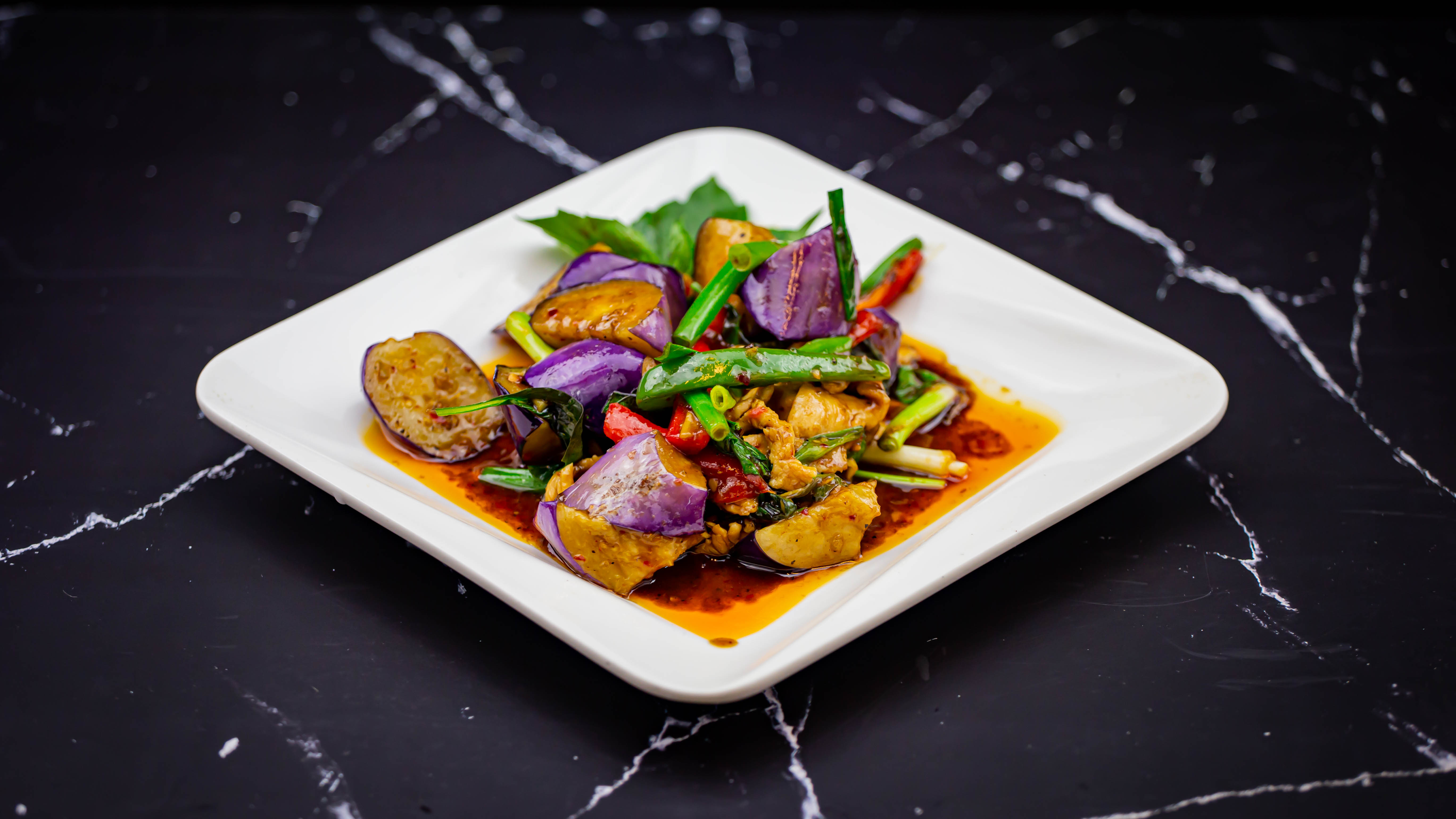 Order Spicy Eggplant Entree food online from Phayathai Cuisine store, Seattle on bringmethat.com