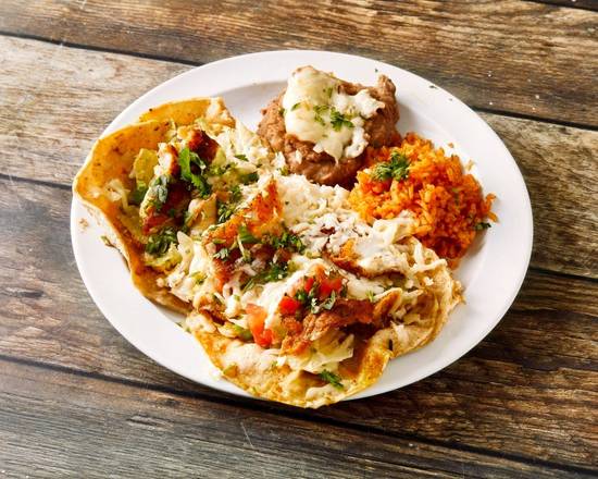 Order Taco Plate (2 Tacos) food online from Taco Burrito King store, Chicago on bringmethat.com