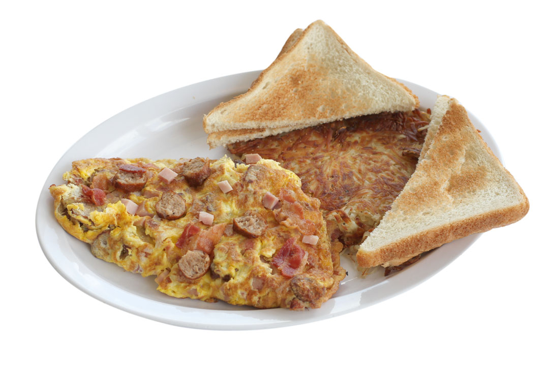 Order 3 Meat Omelet food online from Michael Super Burgers store, Whittier on bringmethat.com
