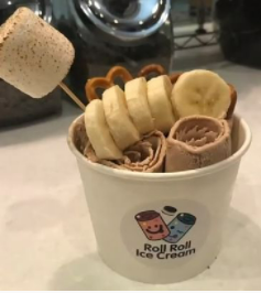 Order 5. Nut Banana food online from Roll Roll Ice Cream store, New Hartford on bringmethat.com