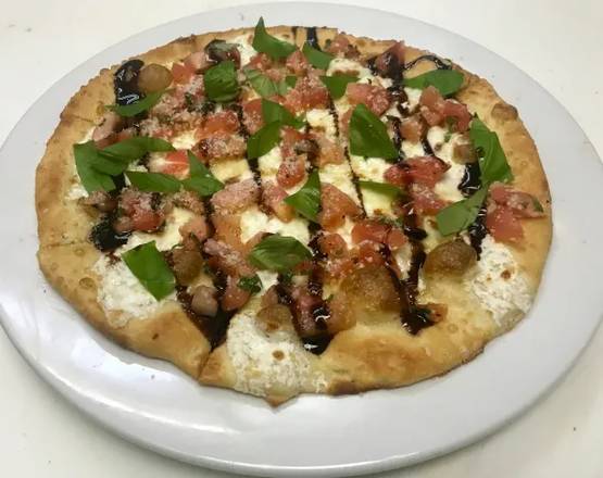 Order Flatbread Caprese food online from Cuzino Family Kitchen store, Middletown on bringmethat.com