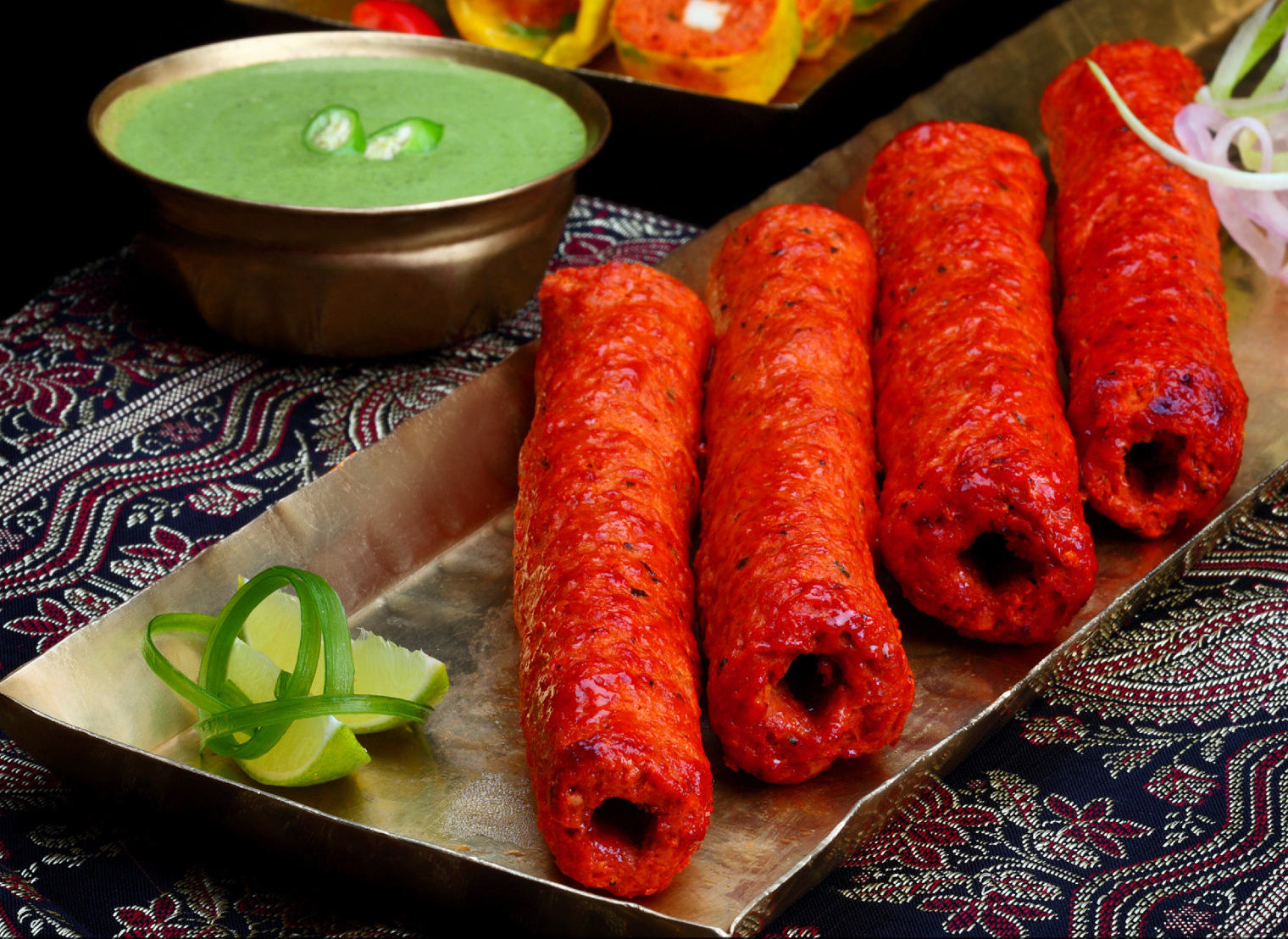 Order Chicken Seekh Kebab food online from Aroma Indian Kitchen store, Columbus on bringmethat.com