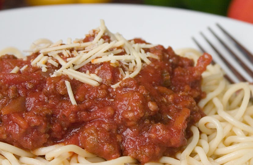 Order Pasta Bolognese - Pasta food online from NYPD Pizza store, Orlando on bringmethat.com