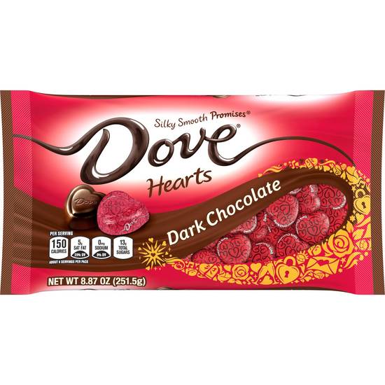 Order DOVE PROMISES Dark Chocolate Valentines Day Candy Hearts Gift, 8.87 oz Bag food online from CVS store, LONDON on bringmethat.com