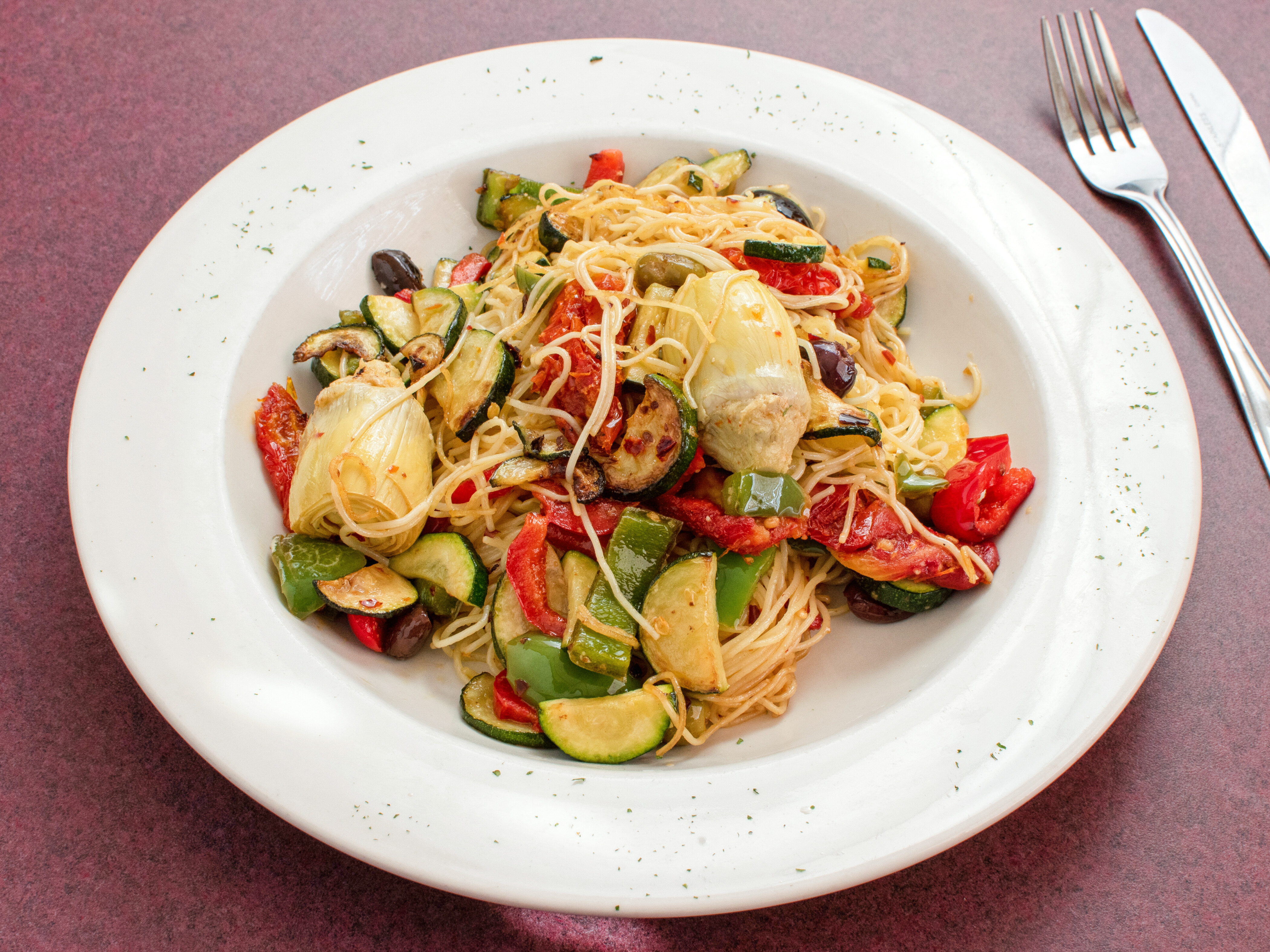 Order Mediterranean Pasta food online from Alfredo's Mediterranean Grille and Steakhouse store, Charles Town on bringmethat.com