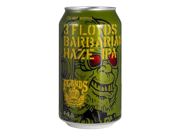 Order 3 Floyds Brewing Barbarian Haze IPA - 6x 12oz Cans food online from Garfield's Beverage Warehouse store, Chicago on bringmethat.com