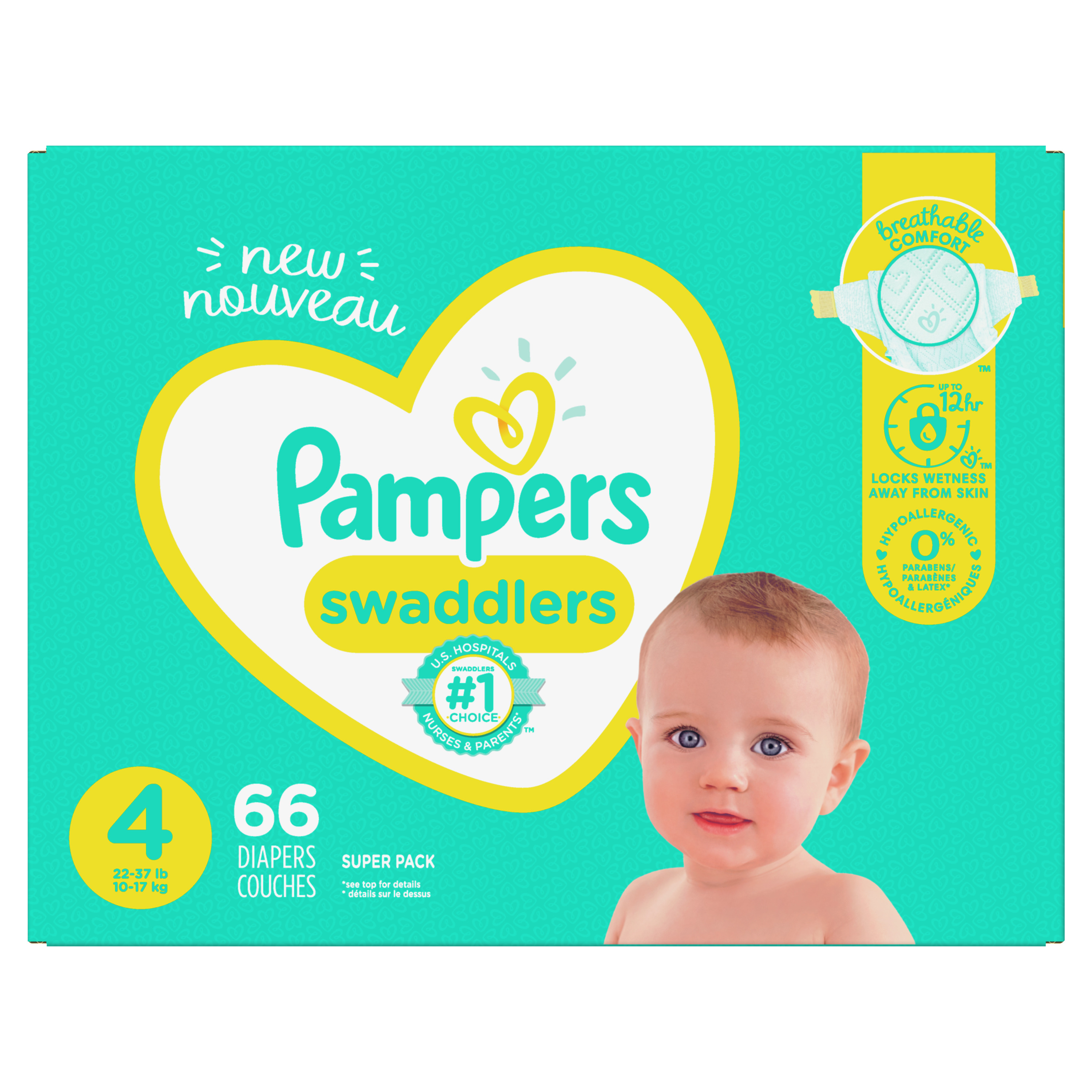 Order Pampers Swaddlers Diapers, Size 4 - 66 ct food online from Rite Aid store, CORNING on bringmethat.com
