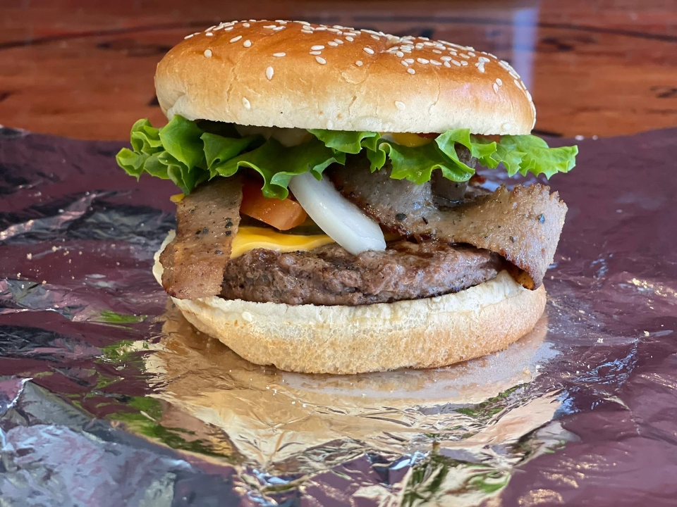Order Greektown (Gyro Burger) food online from Slim's store, Chicago on bringmethat.com