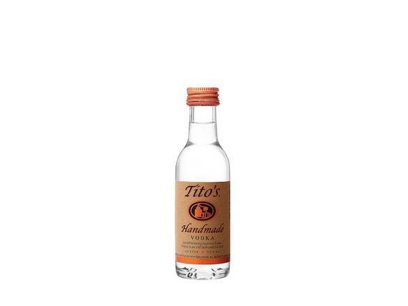 Order Tito's Handmade Vodka - 50ml Bottle food online from Josh Wines & Liquors Inc store, New York on bringmethat.com