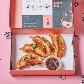 Order Krispy Chicken Gyoza 4pc food online from Krispy Rice store, Bowie on bringmethat.com