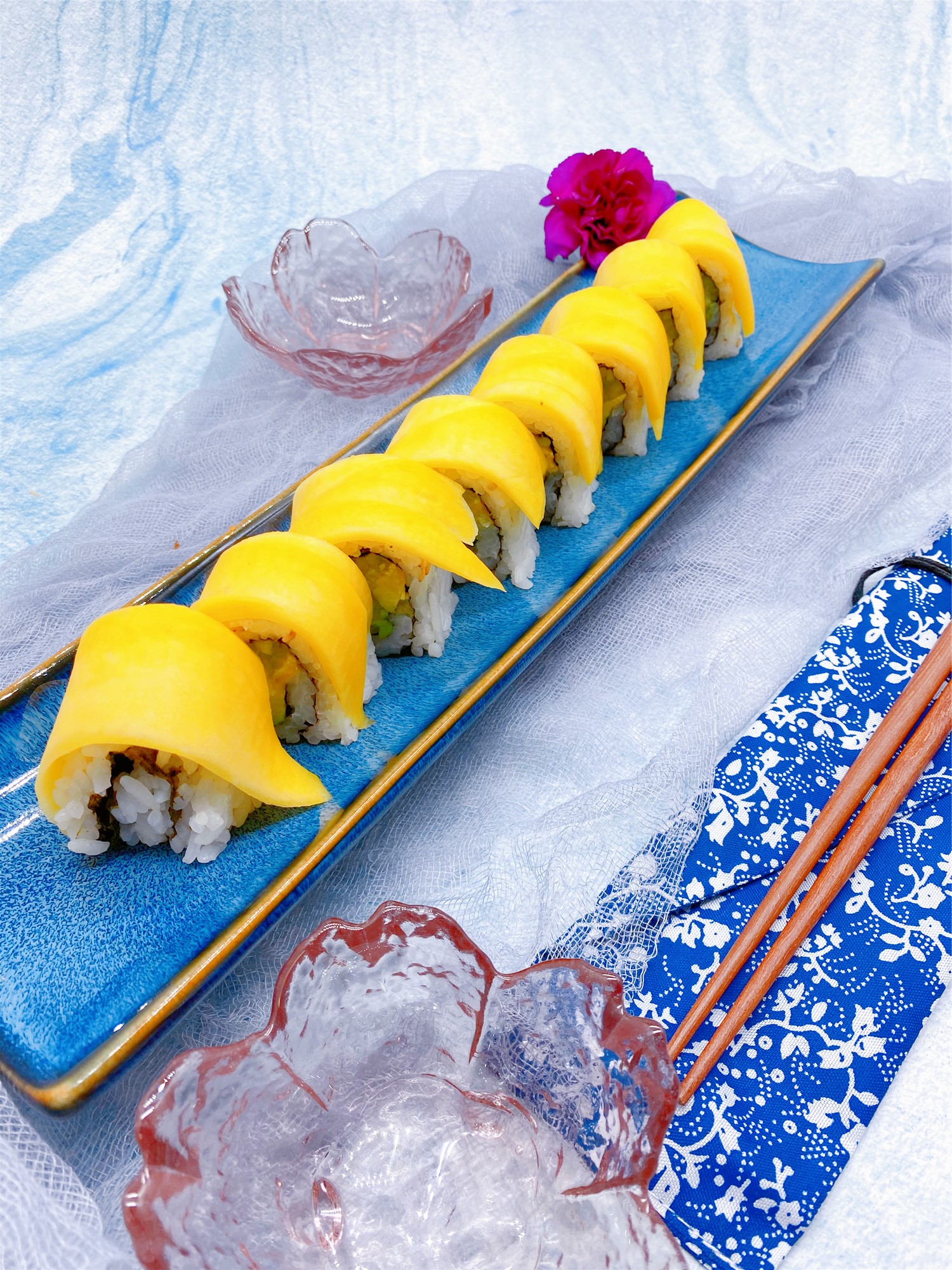 Order S9. Mango Roll food online from Peking Express store, South Ozone Park on bringmethat.com