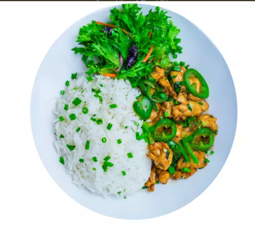 Order Thai Jalapeno Basil Chicken food online from The Fusion Factory store, San Leandro on bringmethat.com