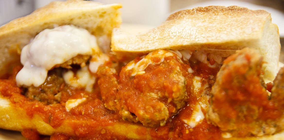 Order Meatball Sub - 10" food online from Cafe Amici Pasta & Pizza store, Somerset on bringmethat.com