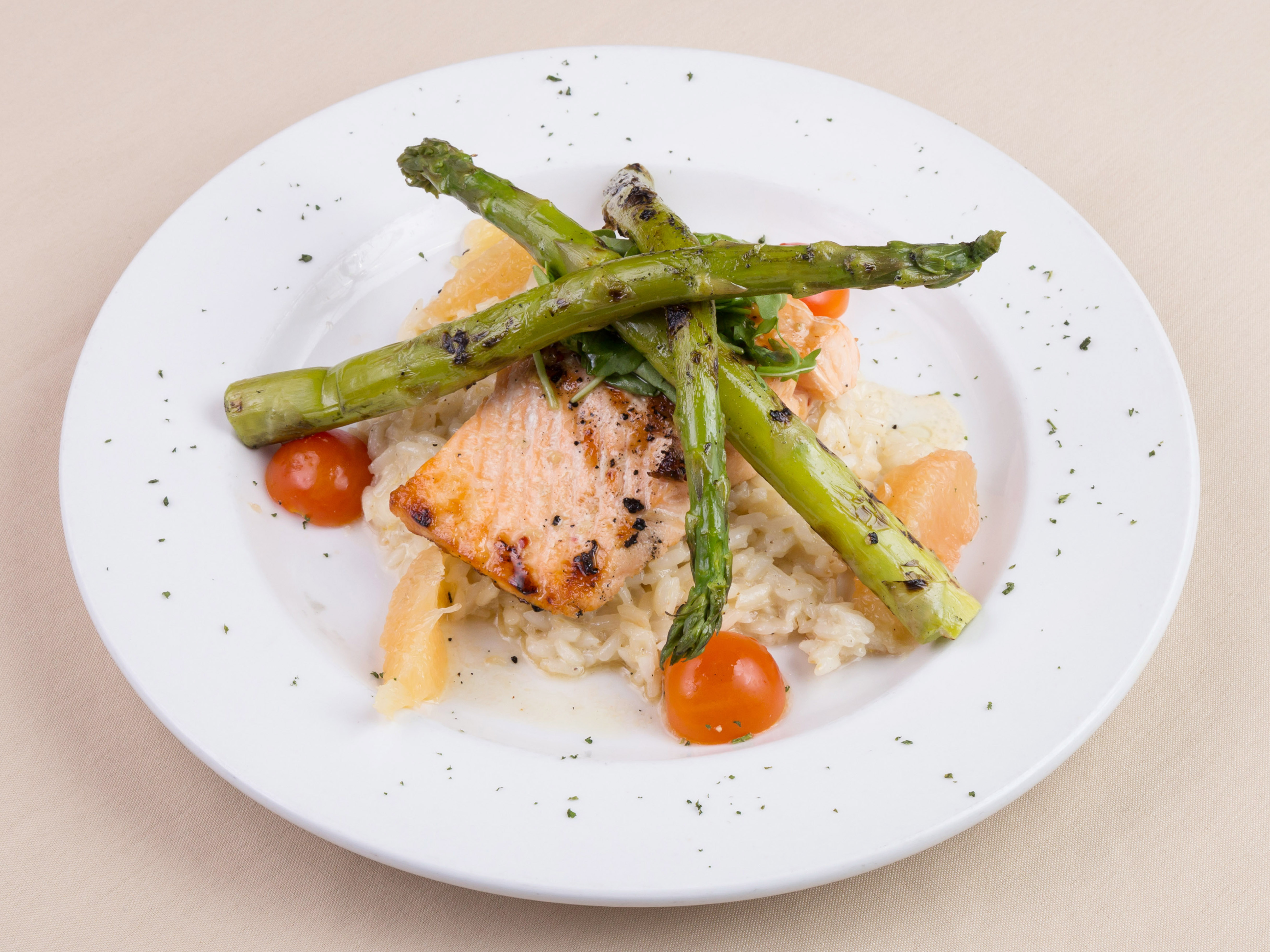 Order Grilled Salmon food online from MIA Bella Trattoria store, Houston on bringmethat.com