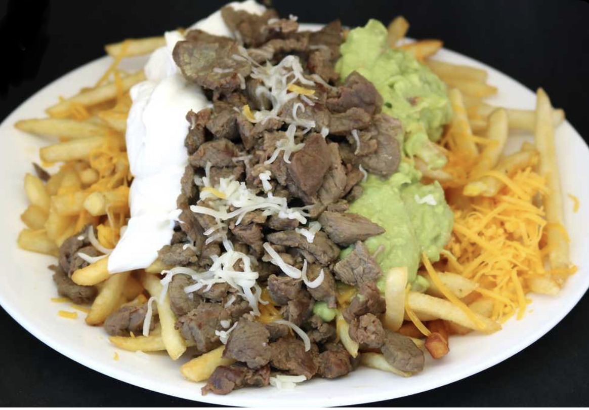 Order Carne Asada Fries food online from Albertacos Mexican Food store, Colorado Springs on bringmethat.com