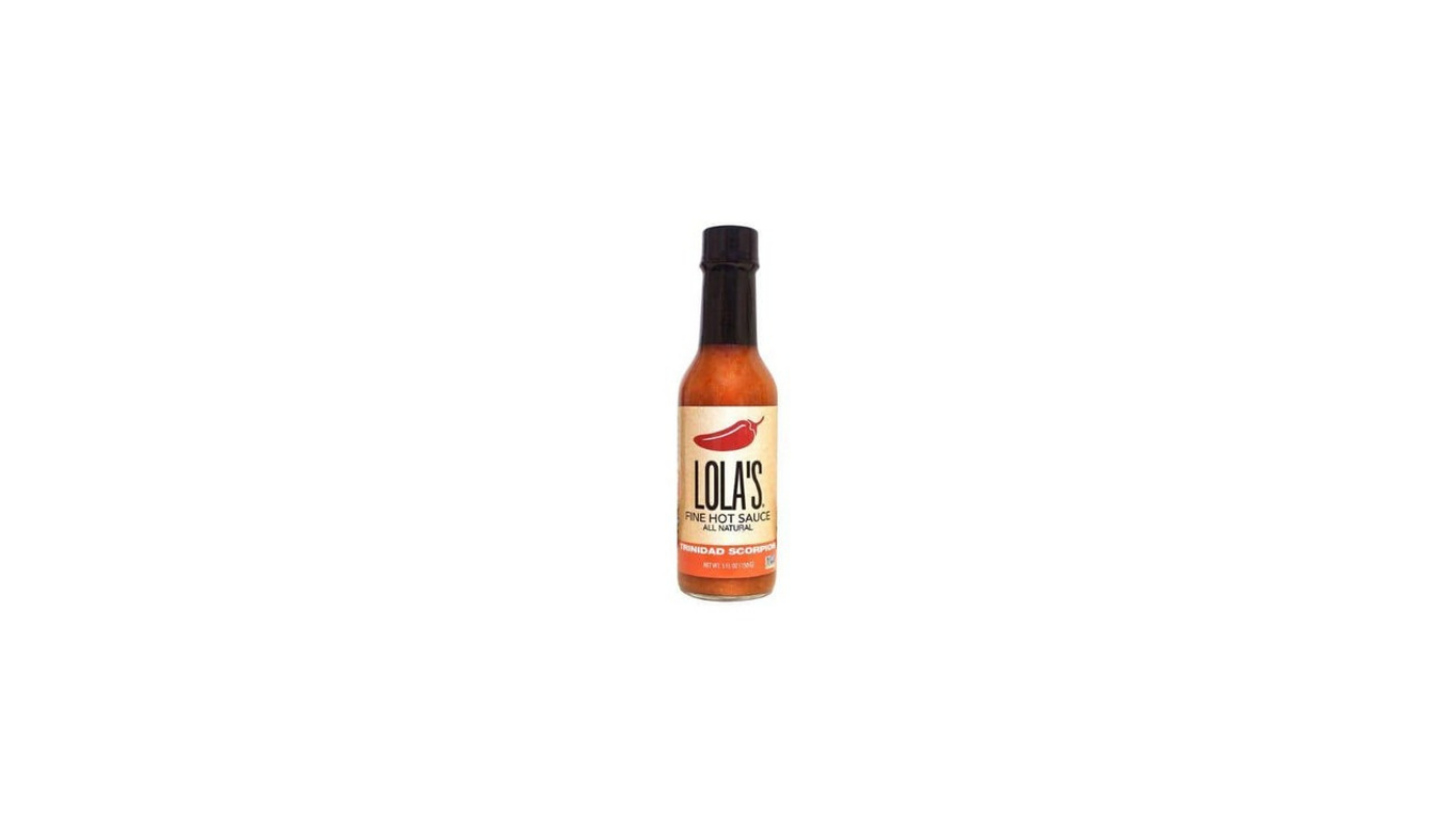 Order Lola's Hot Sauce Trinidad Scorpion 5 oz. food online from Luv Mart store, Santa Cruz on bringmethat.com