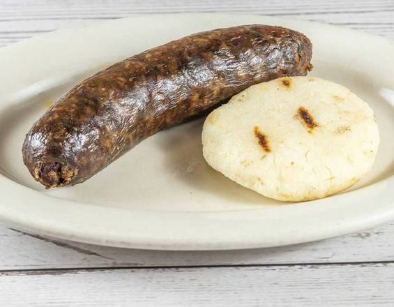 Order Blood sausage With Arepa (Morcilla Con Arepa) food online from Latin Bakery Nashua store, Nashua on bringmethat.com