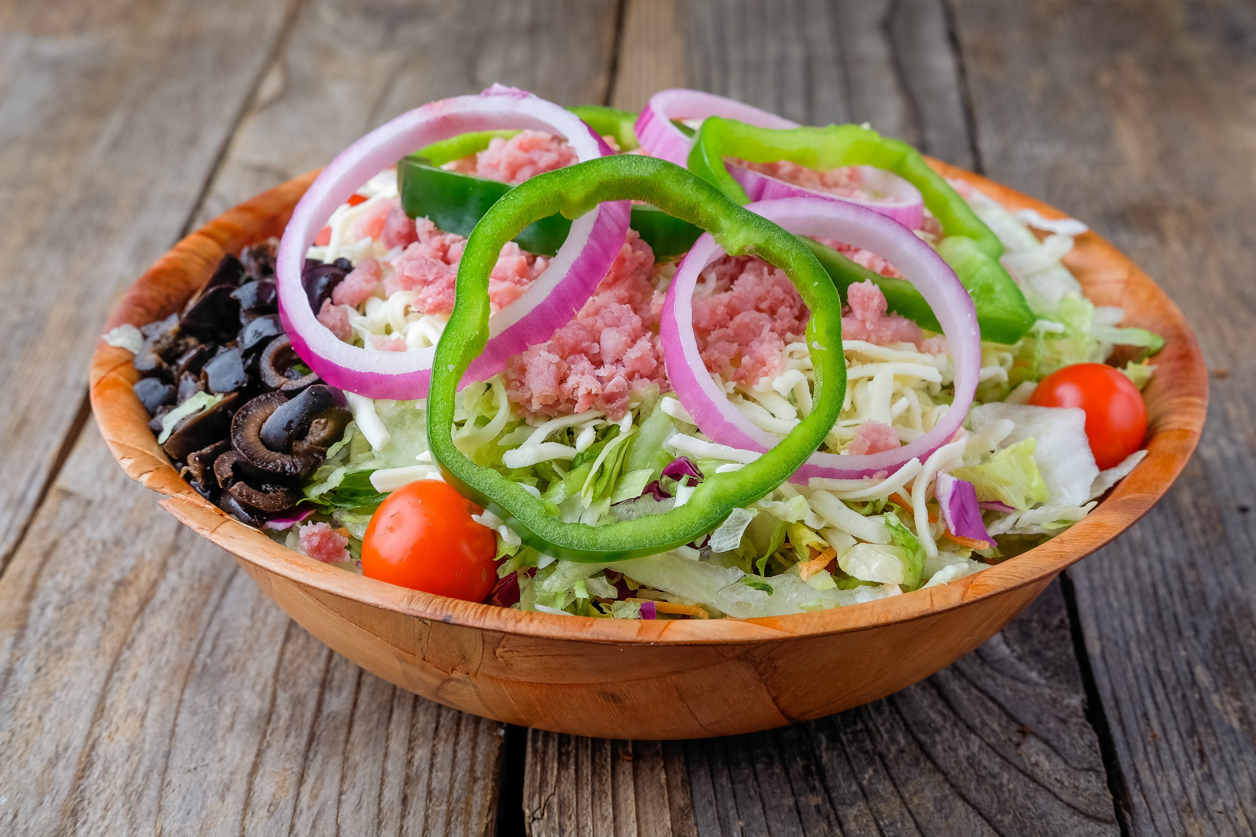 Order Chef Salad - Small food online from Jim's Razorback Pizza store, Springdale on bringmethat.com