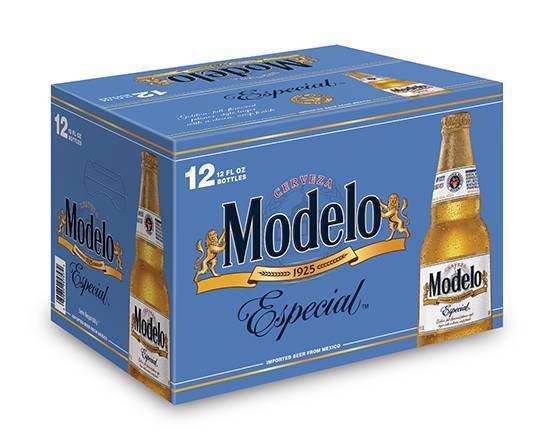 Order Modelo Especial, 12pk-12 oz Bottle Beer (4.4% ABV) food online from ampm store, SAN BRUNO on bringmethat.com