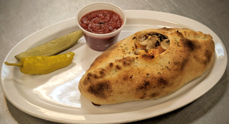 Order Calzone Garlic Chicken food online from Ciro's Pizza Cafe store, Folsom on bringmethat.com