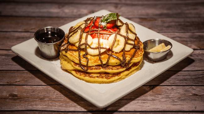 Order Plain Pancakes food online from Coupa Cafe store, Palo Alto on bringmethat.com