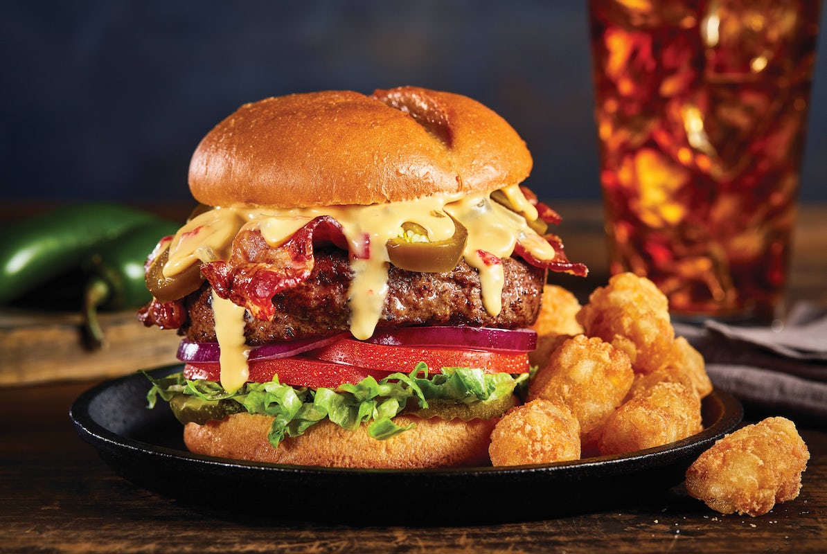 Order Jalapeño Bacon Queso Burger* food online from Ruby Tuesdays store, Calhoun on bringmethat.com