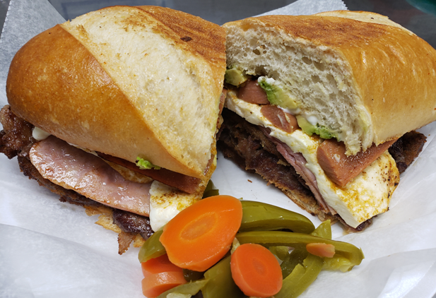 Order Pura Carne Torta food online from Chinelos Mexican Food store, Littleton on bringmethat.com