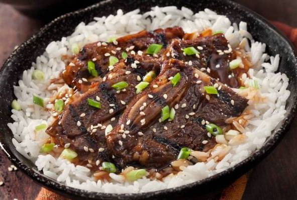 Order Beef Rice Bowl food online from Okay Korean Street Food store, Rancho  Cucamonga on bringmethat.com