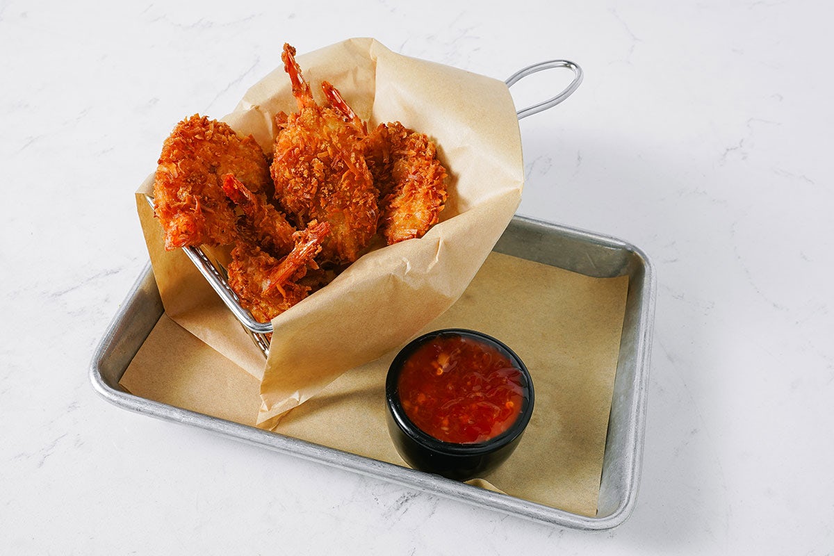 Order Coconut Shrimp food online from Polly's Pies Restaurant & Bakery store, Norco on bringmethat.com