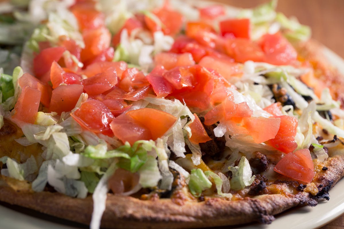 Order Taco Pizza - 8" food online from Mancino Grinders & Pizza store, New Haven on bringmethat.com
