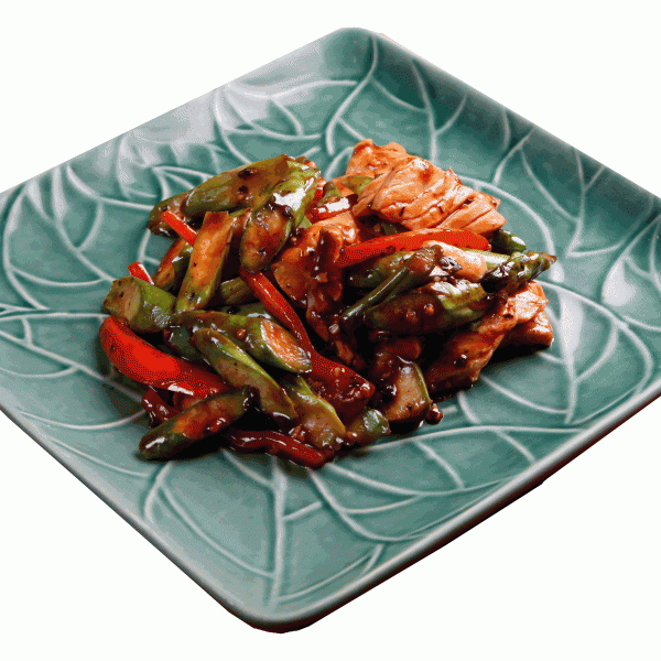 Order Asparagus Salmon in Black Bean Sauce food online from Bamboo store, San Francisco on bringmethat.com