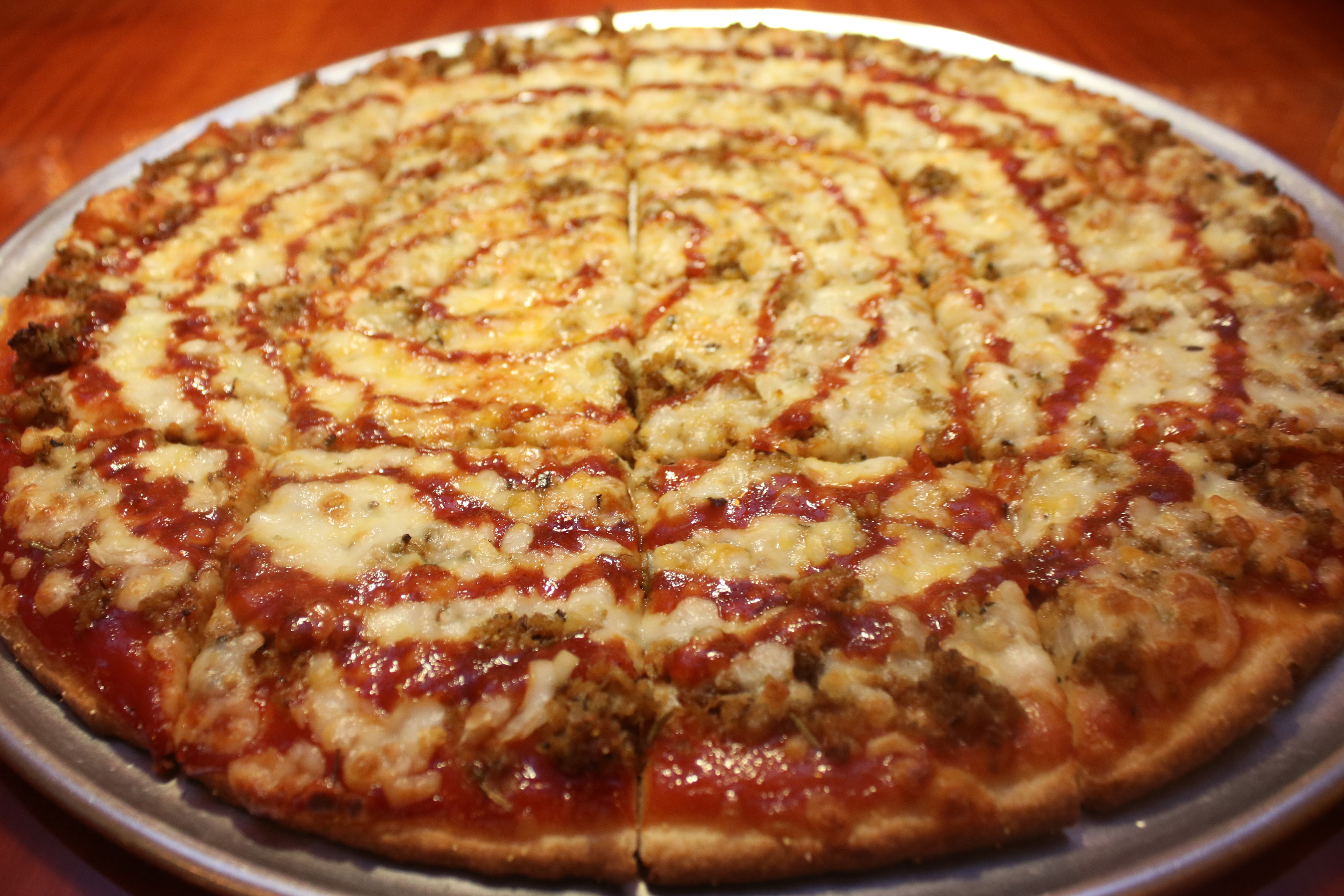 Order BBQ Pizza - Small 10" food online from Amore Pizza King store, Rockville on bringmethat.com