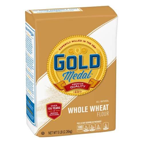 Order Gold Medal · Whole Wheat Flour (5 lbs) food online from Jewel-Osco store, Plainfield on bringmethat.com