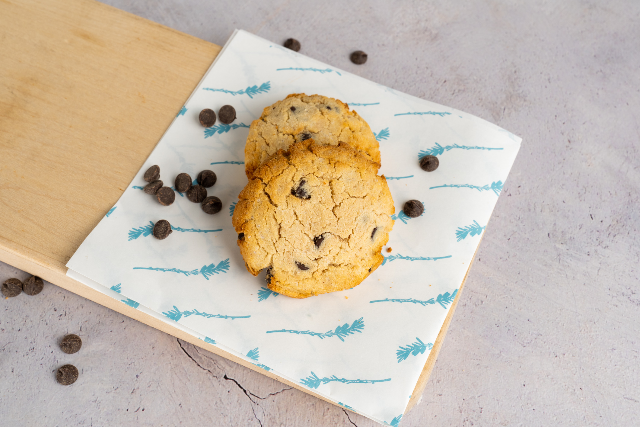 Order Keto Chocolate Chip Cookie (2 pcs) food online from Za'atar store, San Francisco on bringmethat.com