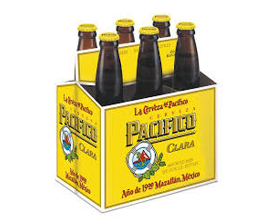 Order Pacifico Clara 6 Pack - 12 oz. Bottle Beer food online from Plaza Diamond Liquor store, Diamond Bar on bringmethat.com
