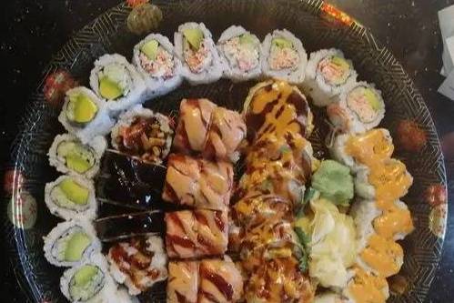 Order Maki Roll party tray (8 roll) food online from Dj Hibachi & Sushi store, Aurora on bringmethat.com