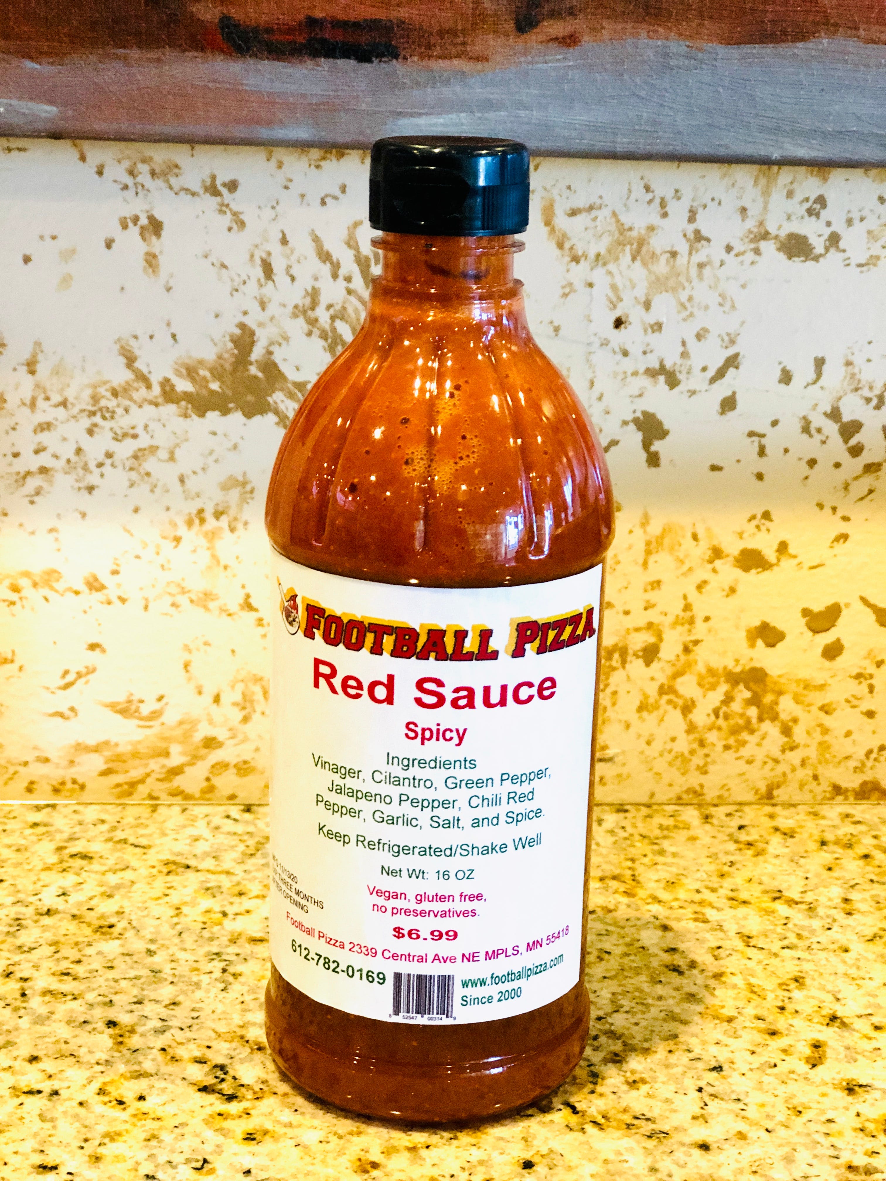 Order Red Sauce Bottle - Extra food online from Football Pizza store, Minneapolis on bringmethat.com