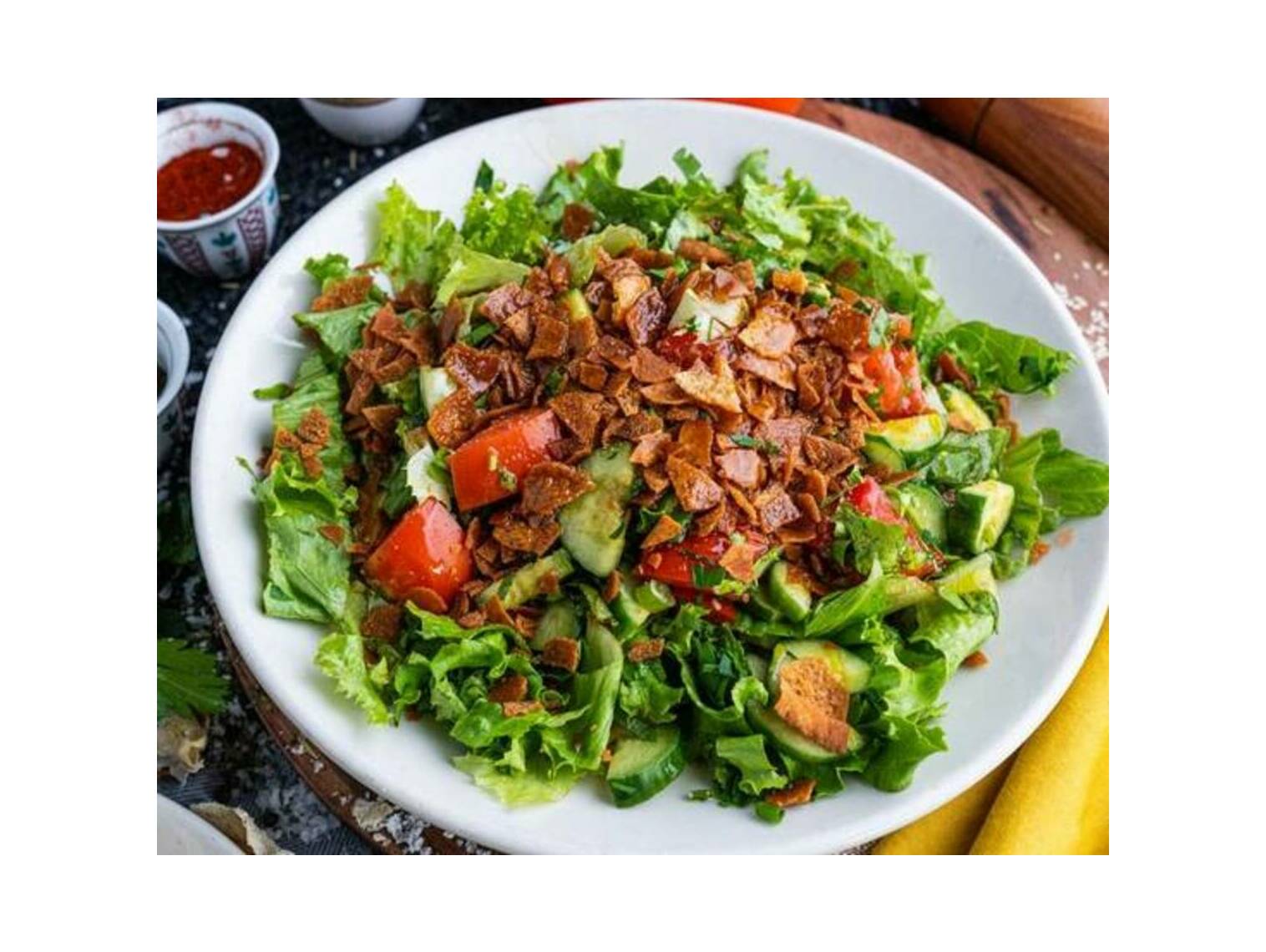 Order Fattoush Salad food online from Open Sesame store, Los Angeles on bringmethat.com