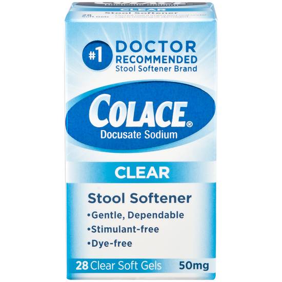 Order Colace Clear Stool Softener Softgels (28 ct) food online from Rite Aid store, Willard on bringmethat.com