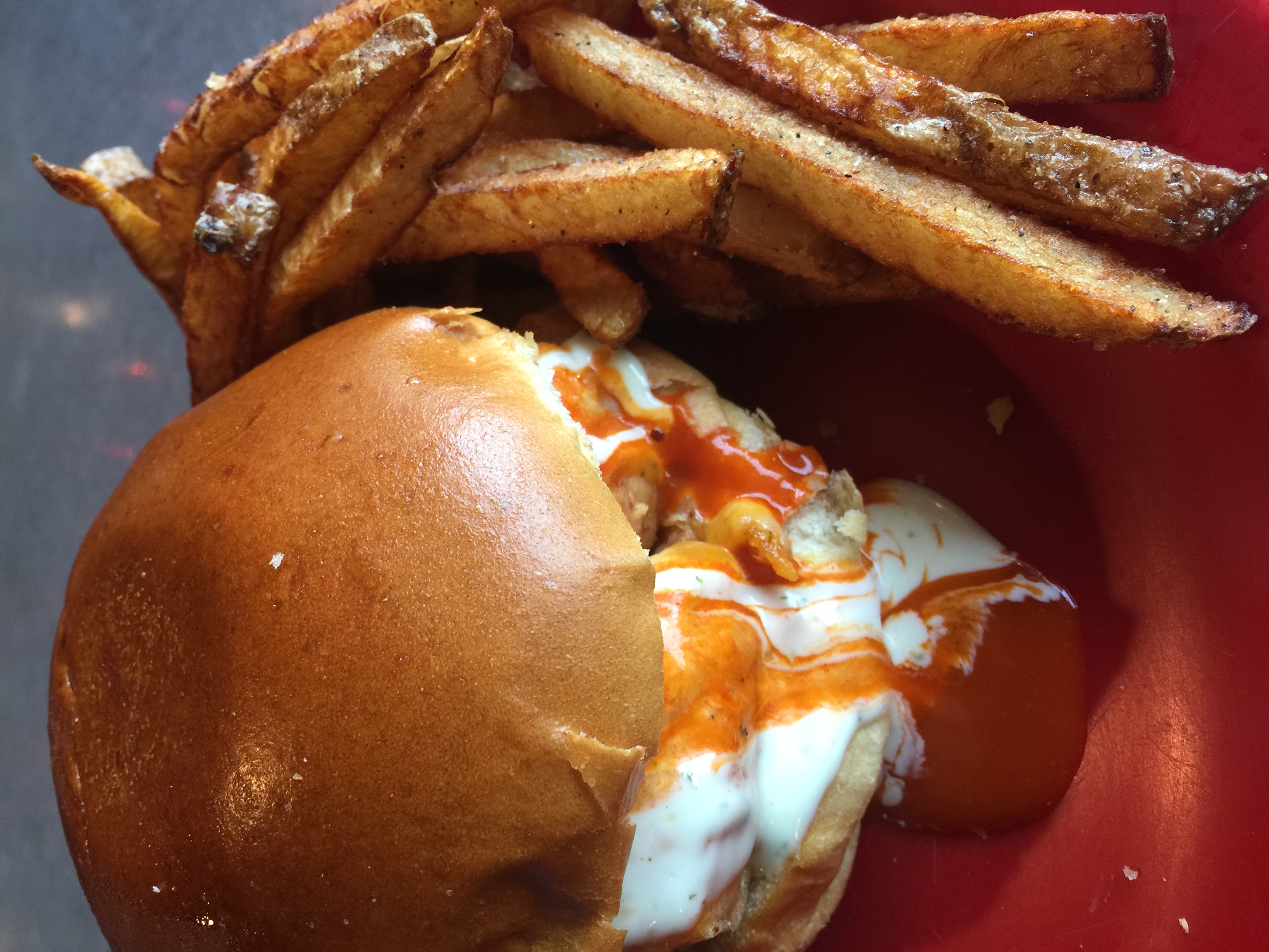 Order Buffalo Chicken Sandwich food online from Bosses Brickoven Pizza store, Lake Worth on bringmethat.com