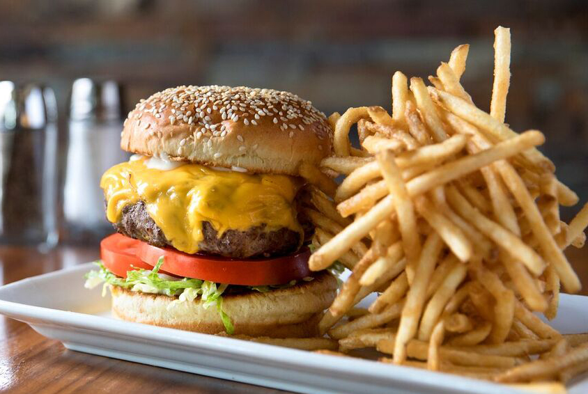 Order 9 oz. Dry Aged Cheeseburger food online from Hyde Park Prime Steakhouse store, Sarasota on bringmethat.com